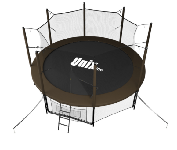 Батут UNIX line Black&Brown 12 ft (inside)